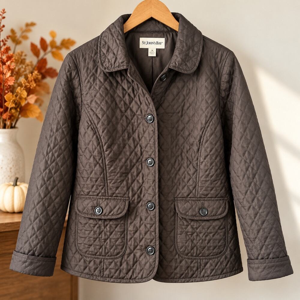 St. John’s Bay Women’s Medium Quilted lightweight coat